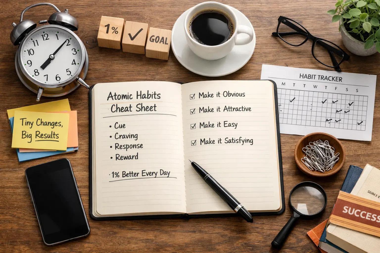 Atomic Habits Cheat Sheet: Quick Summary & Key Rules