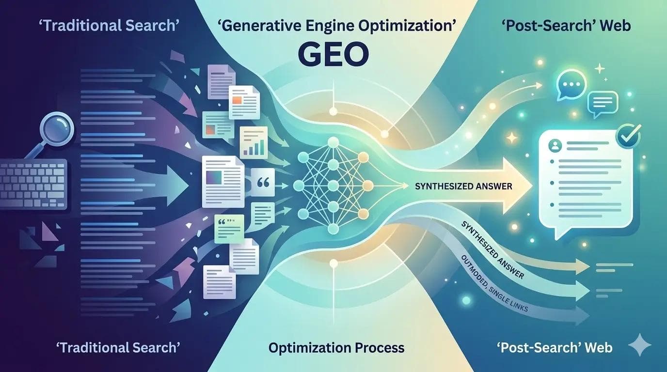 The "Post-Search" Web: Generative Engine Optimization