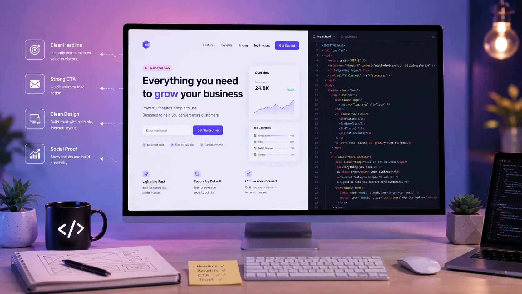 How to Build a Landing Page That Converts (With Code)