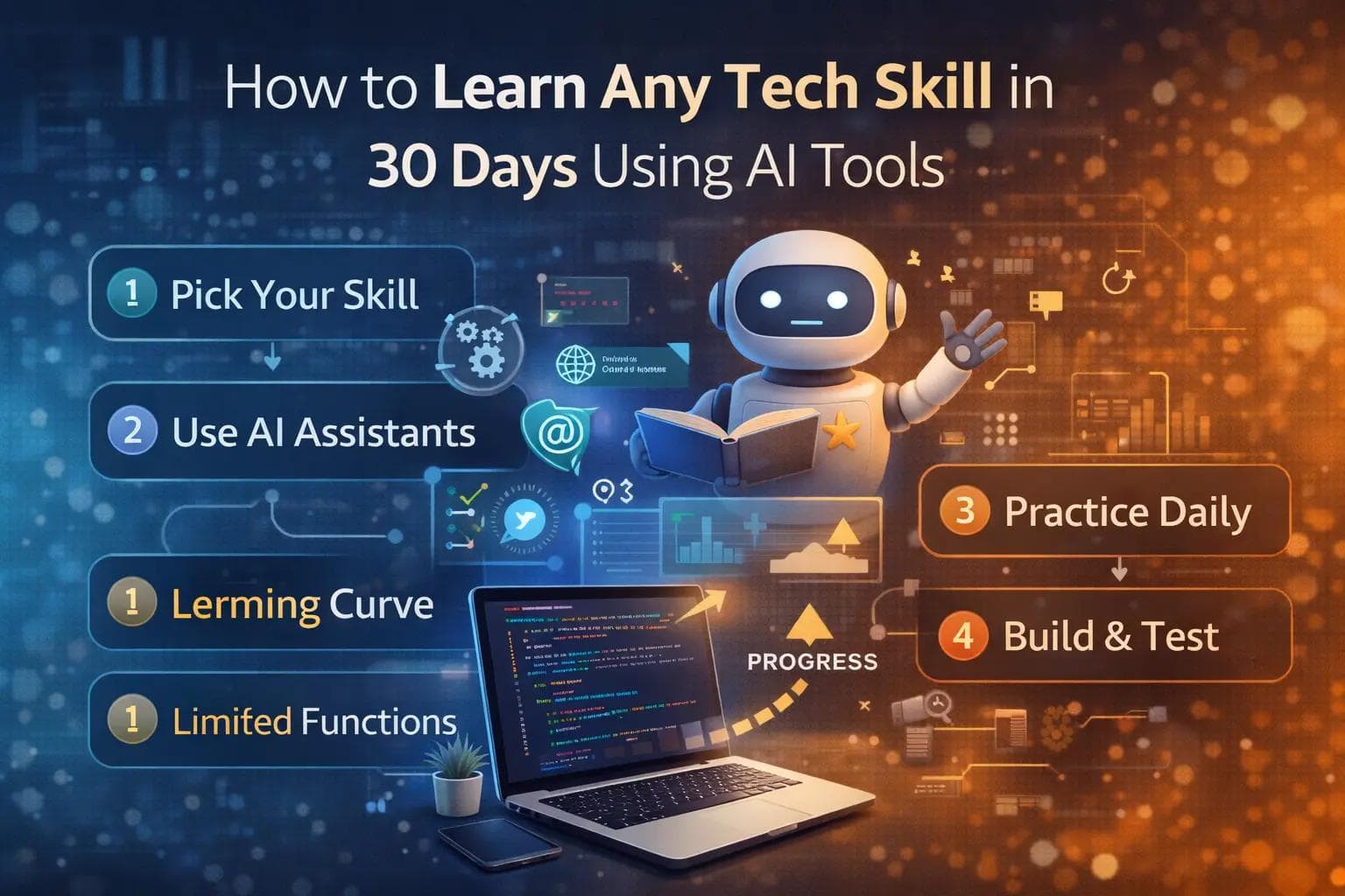 How to Learn Any Tech Skill in 30 Days Using AI Tools