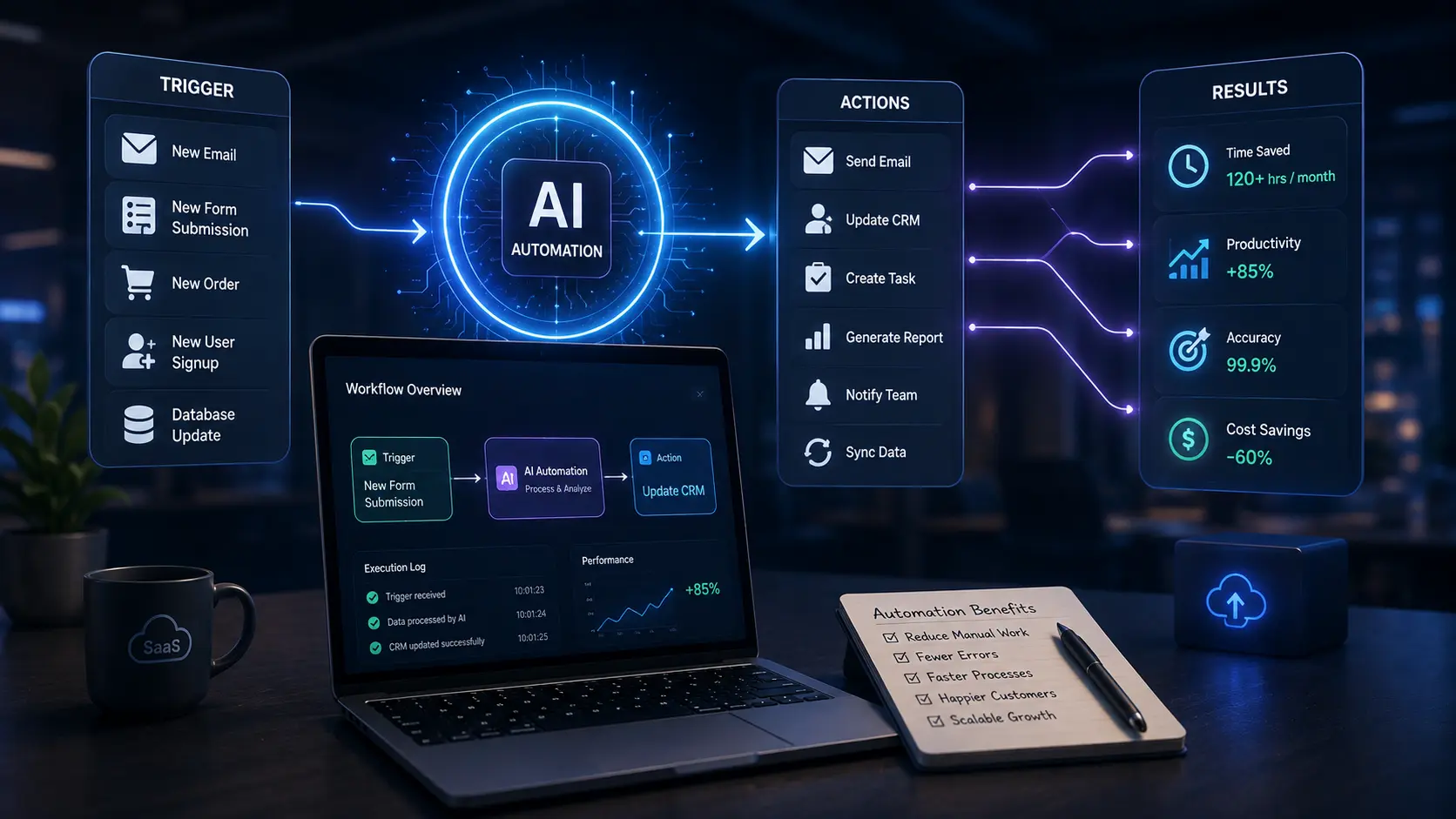 How AI Automation Is Improving Modern SaaS Workflows
