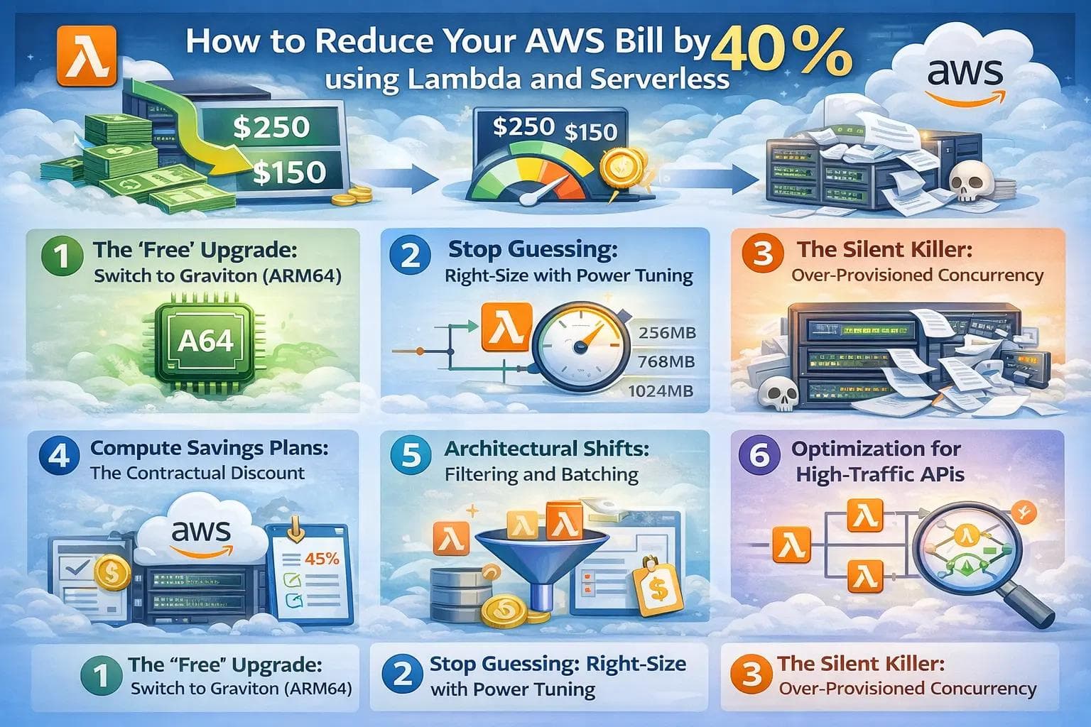 How to Reduce Your AWS Bill by 40% using Lambda and Serverless